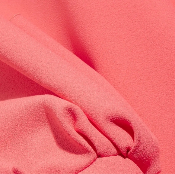 Roksanda MARGOT Crepe Dress Bell Sleeves Fitted Coral Pink size 10 (fits us 6) - Picture 6 of 10